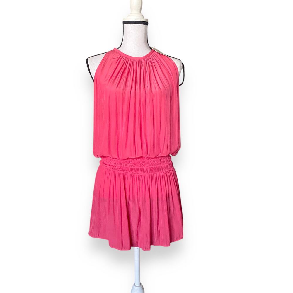Ramy Brook Paris Sleeveless Mini Dress Wmns Sz XS/S Pink Lightweight Halter